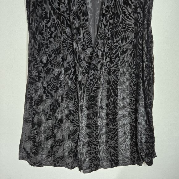 NEW Lularoe Joy Velvet Burnout Cardigan Duster Sz M Black Witchy Whimsigoth - Picture 3 of 11